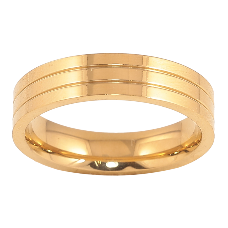 Кольцо Xuping TTM Stainless Steel цвет 14К "Декоративный узор" шир. 5мм фото №1 Кольцо Xuping TTM Stainless Steel цвет 14К "Декоративный узор" шир. 5мм фото №1