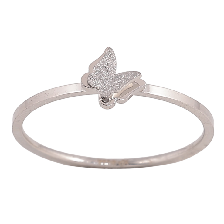 Каблучка Xuping TTM Stainless Steel колір Родій "Метелик" фото №4 Каблучка Xuping TTM Stainless Steel колір Родій "Метелик" фото №4