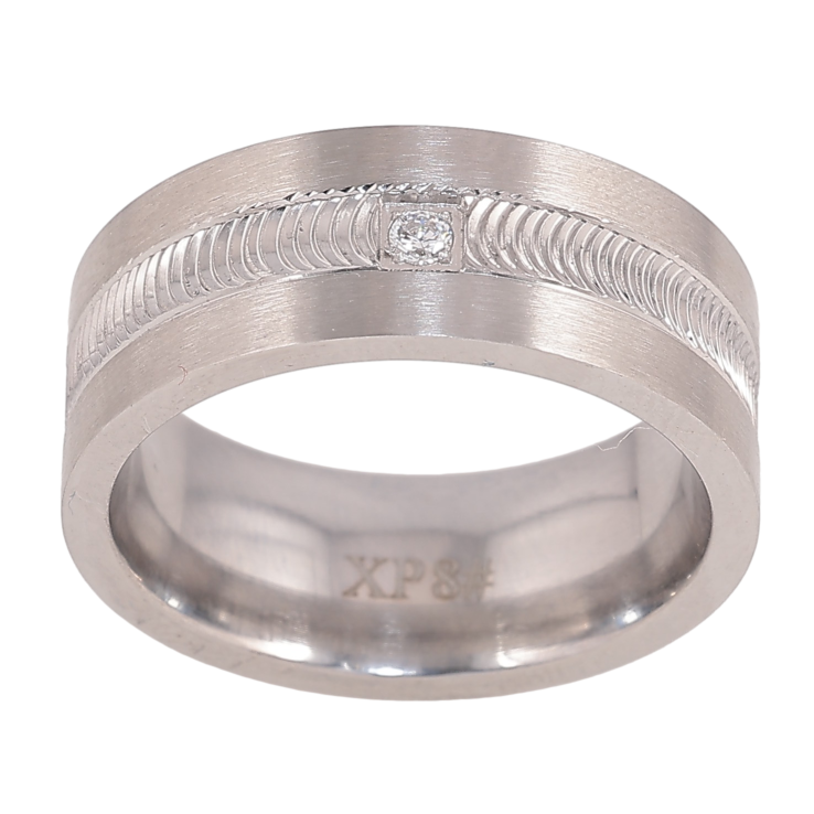 Каблучка Xuping TTM Stainless Steel колір Родій "Вставка кристал" шир. 8мм фото №7 Каблучка Xuping TTM Stainless Steel колір Родій "Вставка кристал" шир. 8мм фото №7