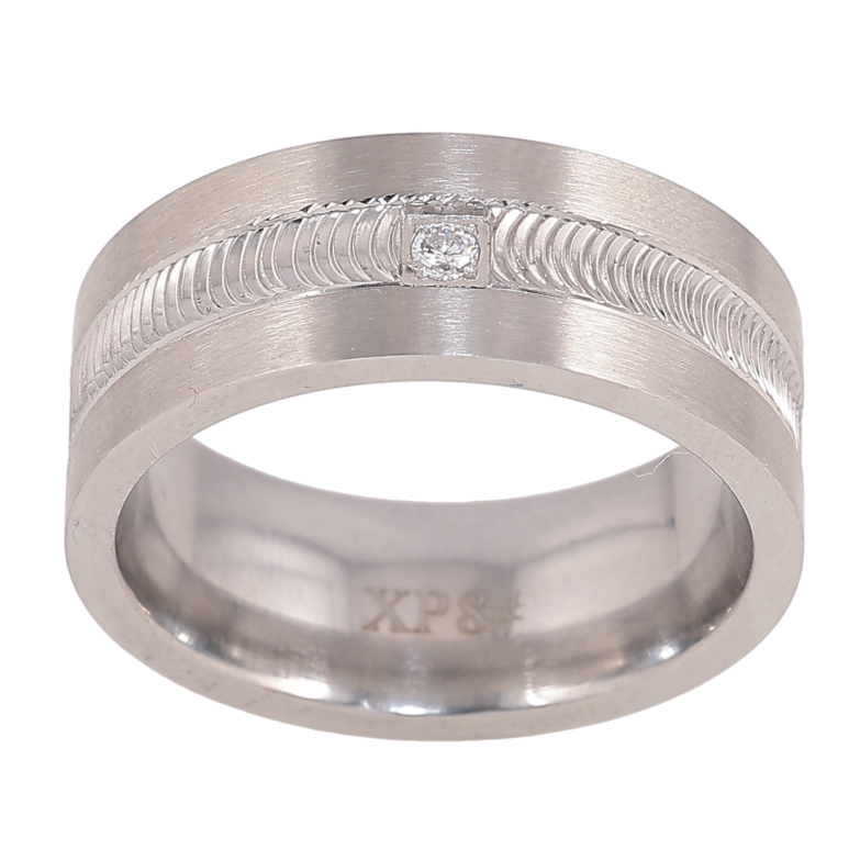 Каблучка Xuping TTM Stainless Steel колір Родій "Вставка кристал" шир. 8мм фото №1 Каблучка Xuping TTM Stainless Steel колір Родій "Вставка кристал" шир. 8мм фото №1