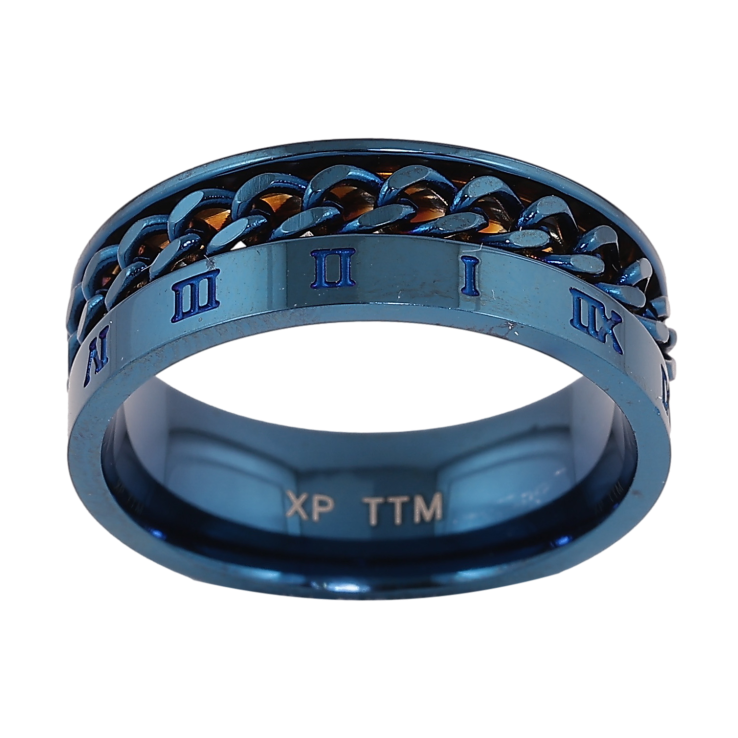 Каблучка Xuping TTM Stainless Steel колір blue візерунок ланцюжок шир. 7мм фото №22 Каблучка Xuping TTM Stainless Steel колір blue візерунок ланцюжок шир. 7мм фото №22