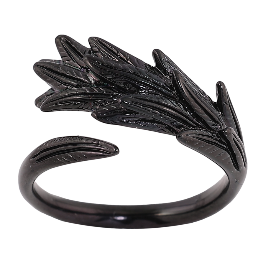 Каблучка Xuping TTM Stainless Steel колір black візерунок декоративний фото №1