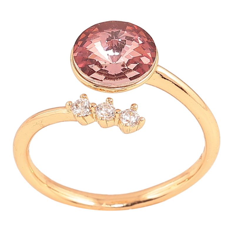 Каблучка Xuping колір Позолота 18K з кр-ми Swarovski "Кристал Amethyst" фото №1