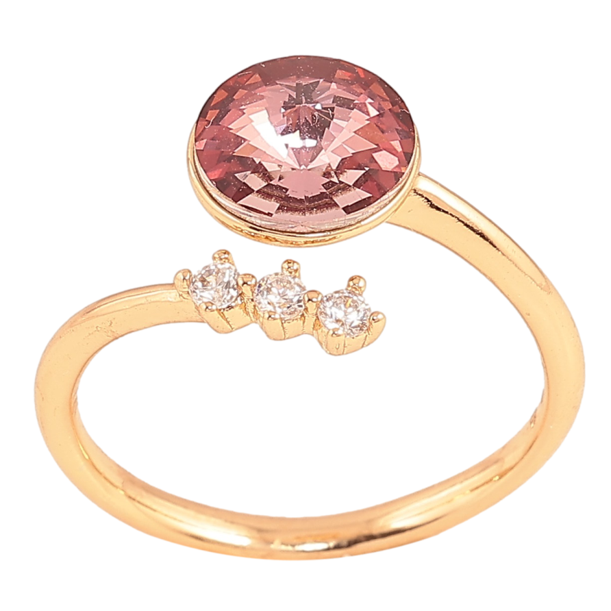 Каблучка Xuping колір Позолота 18K з кр-ми Swarovski "Кристал Amethyst" фото №1