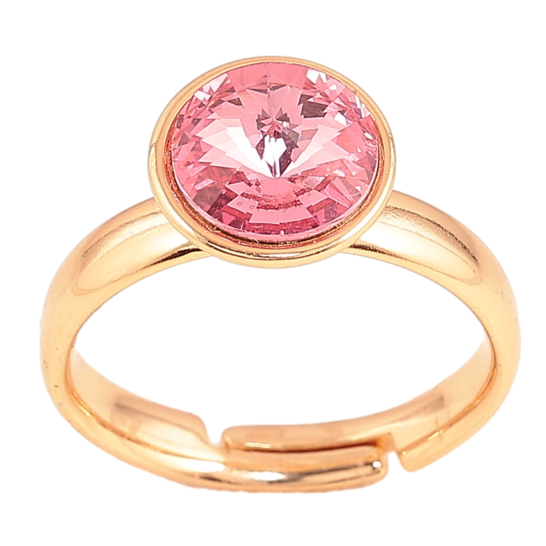 Кольцо Xuping цвет Позолота 18K с кр-ми Swarovski "Кристалл Rose" ø 10мм фото №1 Кольцо Xuping цвет Позолота 18K с кр-ми Swarovski "Кристалл Rose" ø 10мм фото №1