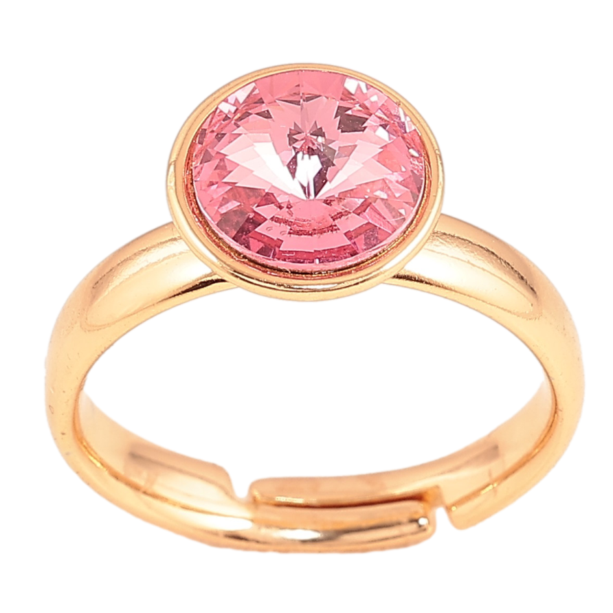 Кольцо Xuping цвет Позолота 18K с кр-ми Swarovski "Кристалл Rose" ø 10мм фото №1 Кольцо Xuping цвет Позолота 18K с кр-ми Swarovski "Кристалл Rose" ø 10мм фото №1
