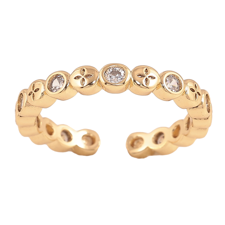 Кольцо Xuping цвет Позолота 14K "Дорожка кристаллов" фото №25