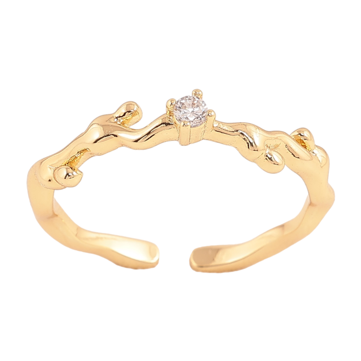 Кольцо Xuping цвет Позолота 14K "Узор с кристаллом" фото №19