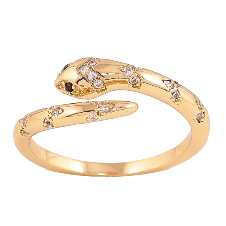 Кольцо Xuping цвет Позолота 14K "Змея с кристаллами" фото №9