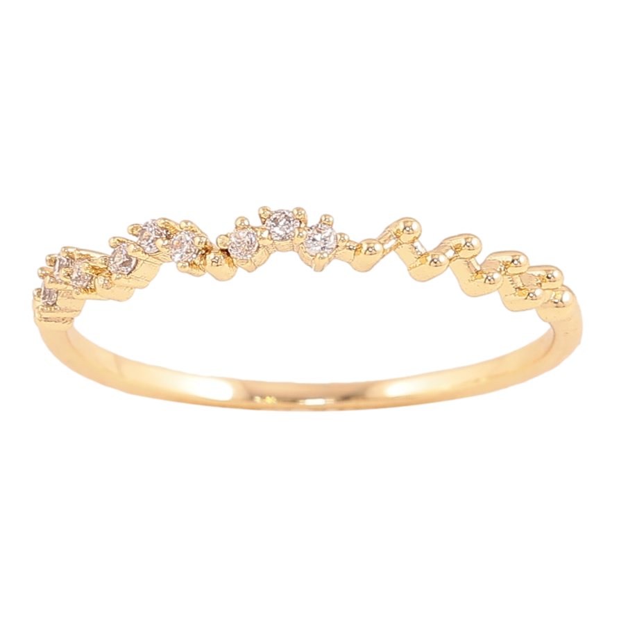 Каблучка Xuping колір Позолота 14K "Візерунок з кристалами" фото №1