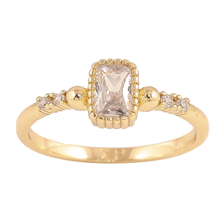 Каблучка Xuping колір Позолота 14K "Візерунок з кристалами" фото №1