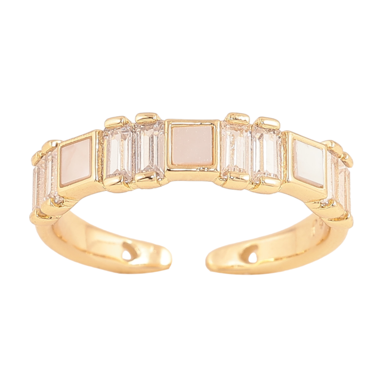 Каблучка Xuping колір Позолота 14K "Доріжка кристалів" фото №8