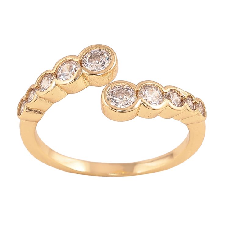 Кольцо Xuping цвет Позолота 14K "Узор с кристаллами" фото №17