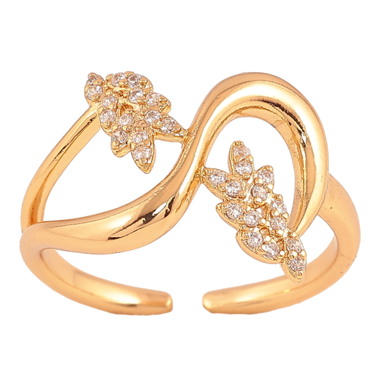 Кольцо Xuping цвет Позолота 18K "Узор с кристаллами" фото №1