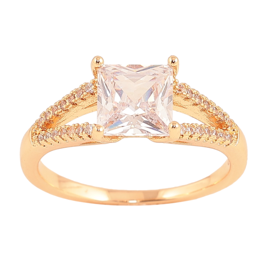 Кольцо Xuping цвет Позолота 18K "Узор с кристаллами" фото №1