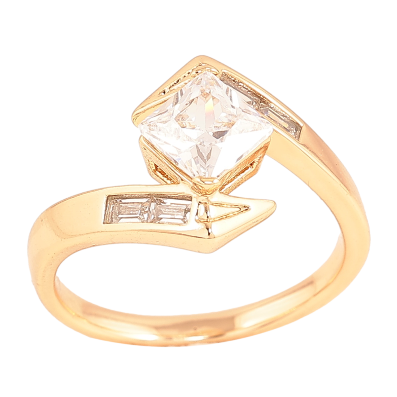 Каблучка Xuping колір Позолота 18K "Візерунок з кристалами" фото №1