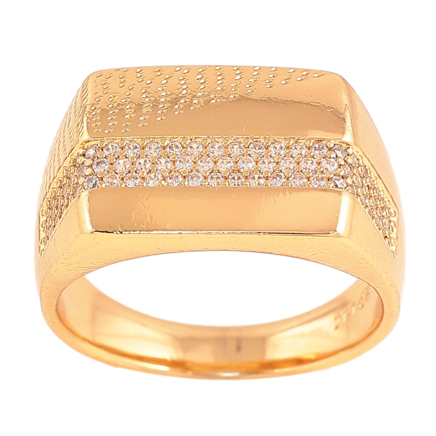 Перстень Xuping колір Позолота 18K "Візерунок з кристалами" фото №1