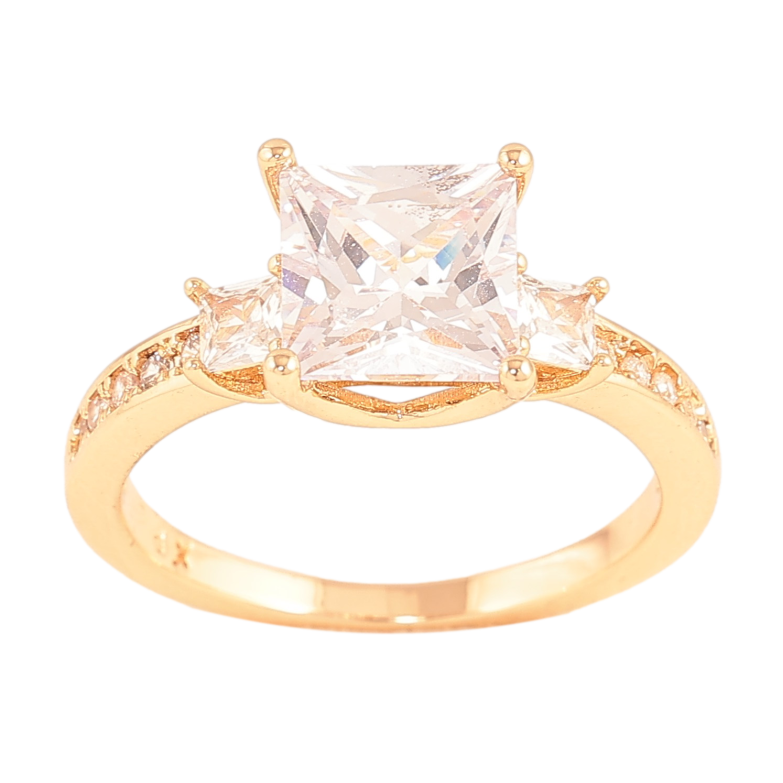 Каблучка Xuping колір Позолота 18K "Кристальний блиск" фото №9