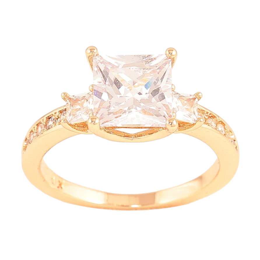 Кольцо Xuping цвет Позолота 18K "Кристальный блеск" фото №1