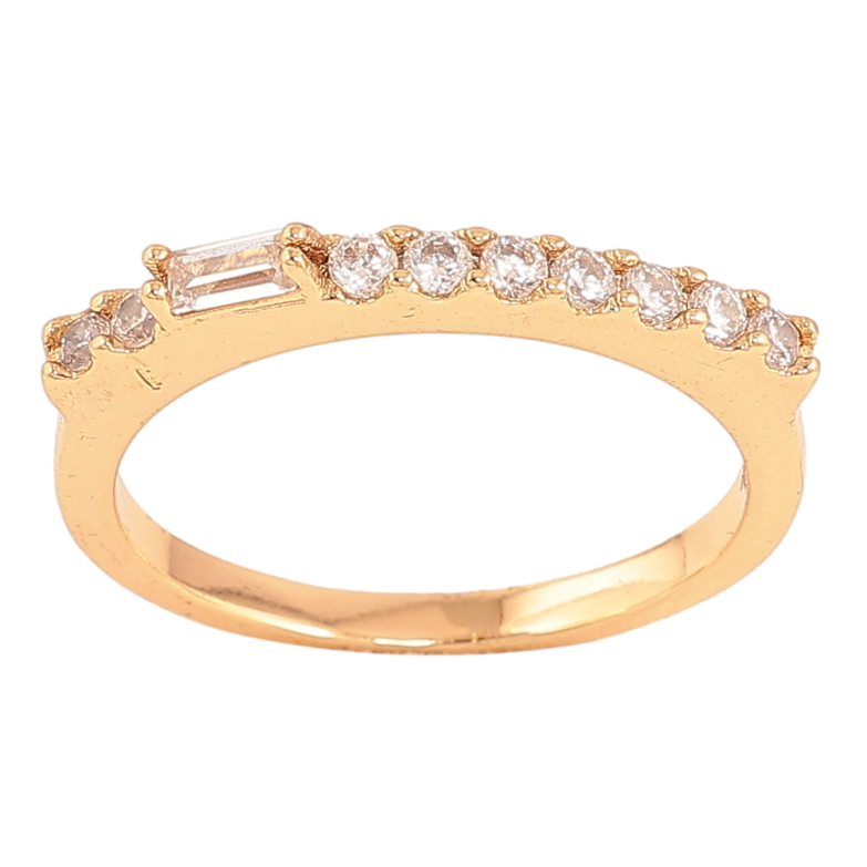 Кольцо Xuping цвет Позолота 18K "Дорожка кристаллов"  фото №1