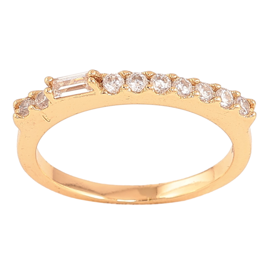 Кольцо Xuping цвет Позолота 18K "Дорожка кристаллов"  фото №1