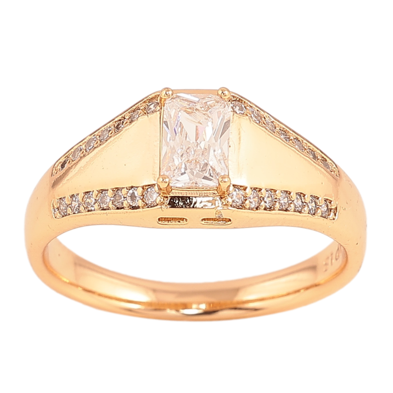 Каблучка Xuping колір Позолота 18K "Візерунок з кристалами" фото №1