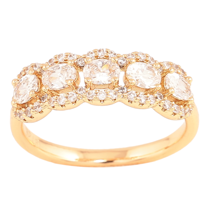 Кольцо Xuping цвет Позолота 18K "Инкрустация кристаллами" фото №6