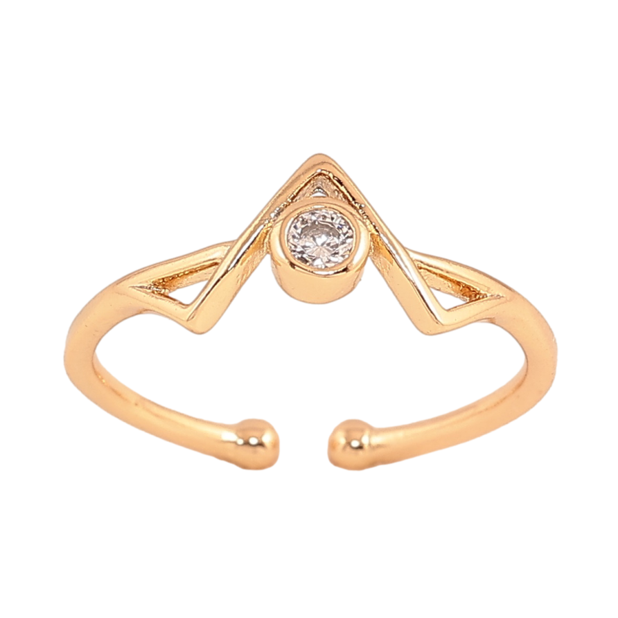 Каблучка Xuping колір Позолота 18K "Декоративний візерунок із кристалом" фото №1 Каблучка Xuping колір Позолота 18K "Декоративний візерунок із кристалом" фото №1