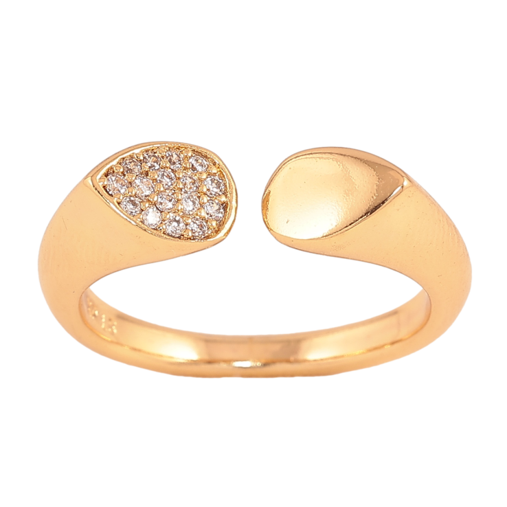 Кольцо Xuping цвет Позолота 18K "Узор с кристаллами" фото №10