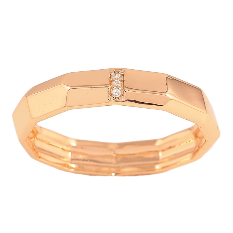 Кольцо Xuping цвет Позолота 18K "Узор с кристаллами" шир. 4мм фото №1