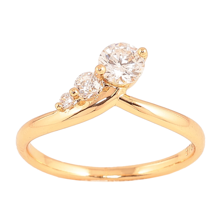 Кольцо Xuping цвет Позолота 18K "Узор с кристаллами" фото №5 Кольцо Xuping цвет Позолота 18K "Узор с кристаллами" фото №5