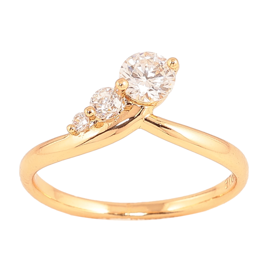 Кольцо Xuping цвет Позолота 18K "Узор с кристаллами" фото №1