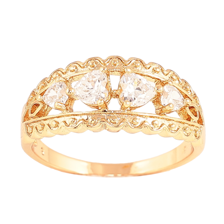 Кольцо Xuping цвет Позолота 18K "Узор с кристаллами" фото №1