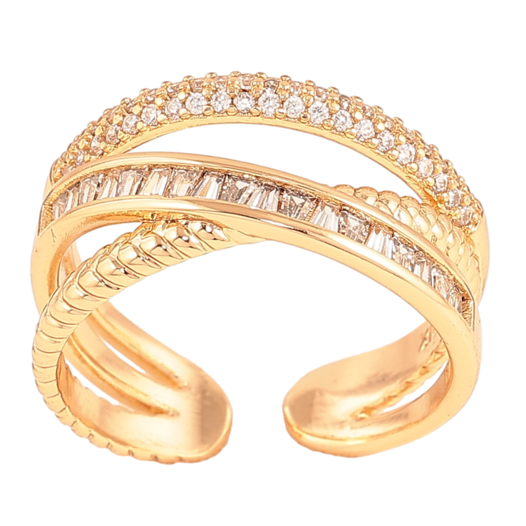 Каблучка Xuping колір Позолота 18K "Інкрустація кристалами" фото №23