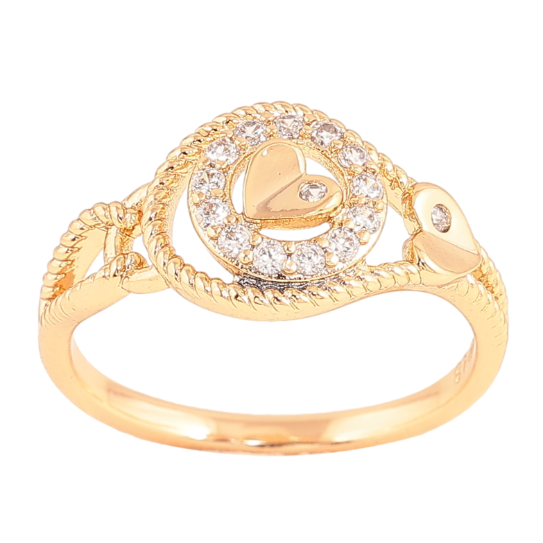 Кольцо Xuping цвет Позолота 18K "Узор с кристаллами" фото №6