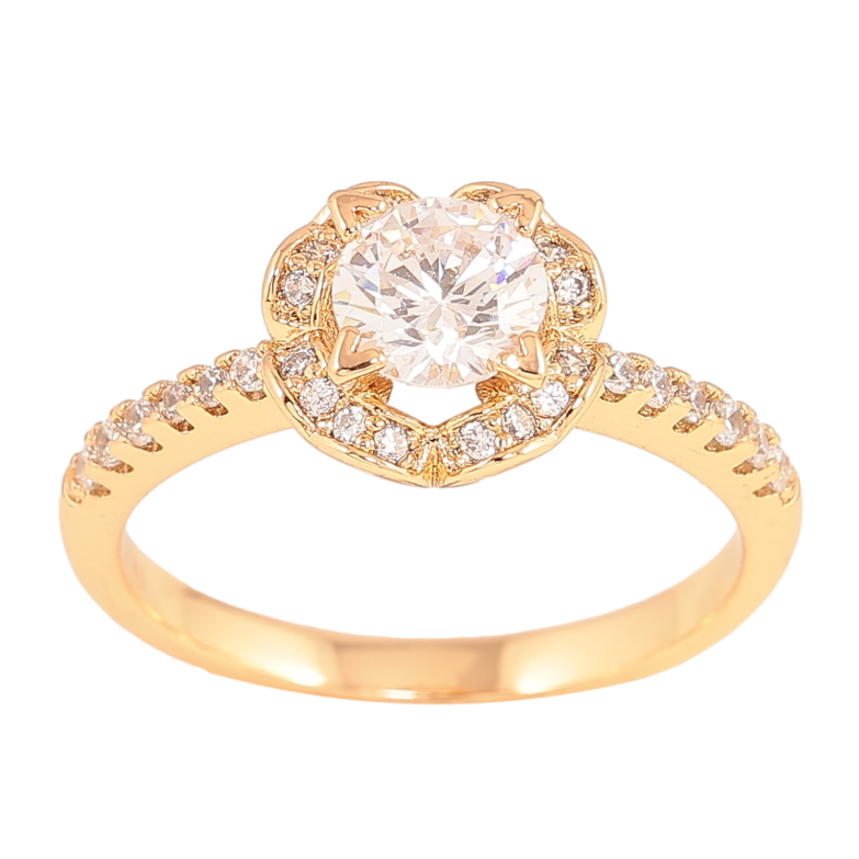 Каблучка Xuping колір Позолота 18K "Інкрустація кристалами" фото №3