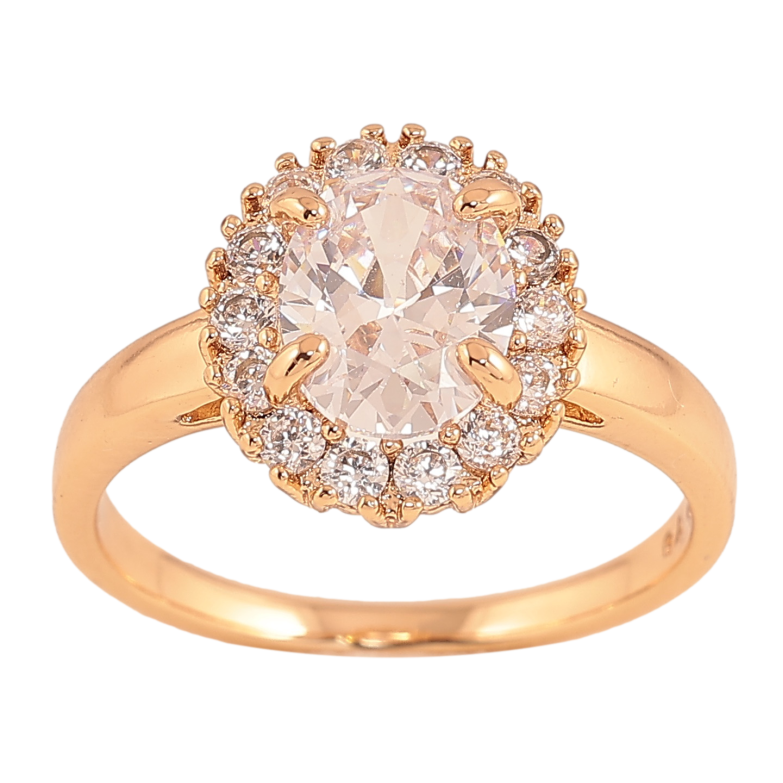 Кольцо Xuping цвет Позолота 18K "Узор с кристаллами" фото №1