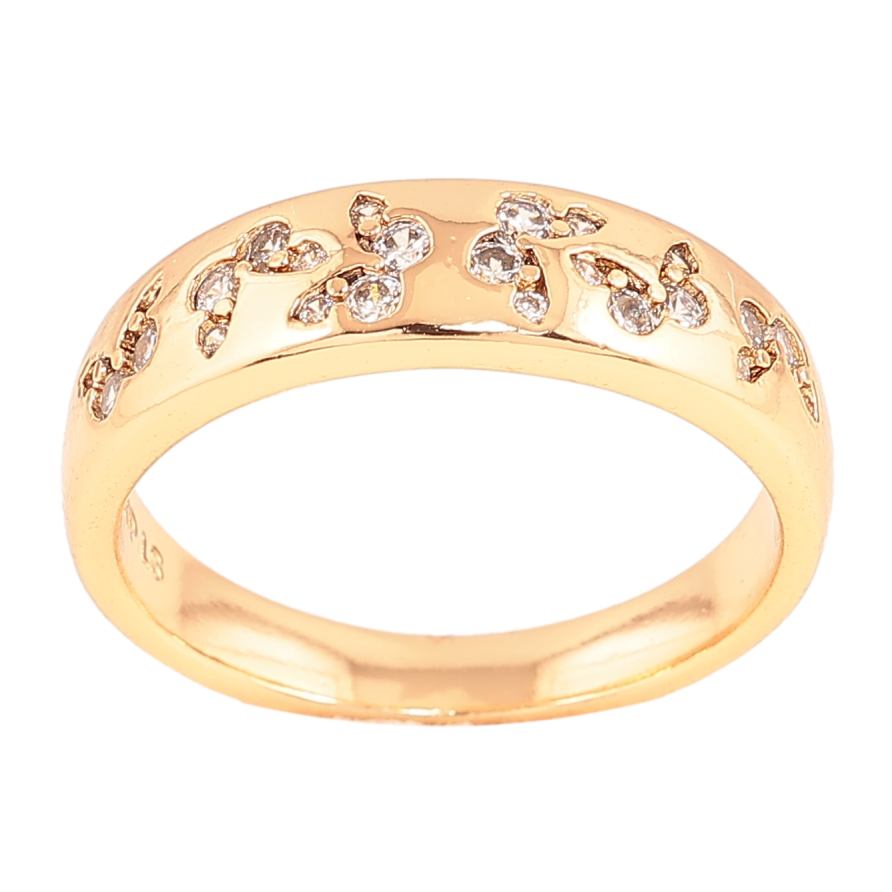 Кольцо Xuping цвет Позолота 18K "Узор бабочки с кристаллами" фото №1