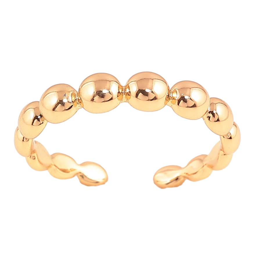 Каблучка Xuping колір Позолота 18K "Кульки" фото №1 Каблучка Xuping колір Позолота 18K "Кульки" фото №1