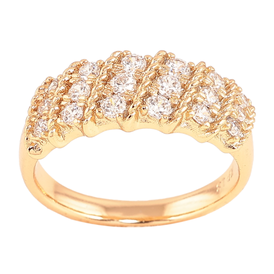 Каблучка Xuping колір Позолота 18K "Інкрустація кристалами" фото №1