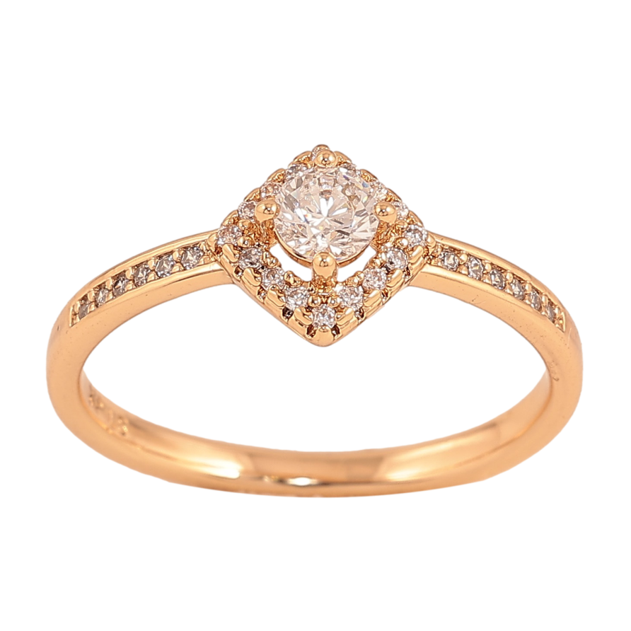 Каблучка Xuping колір Позолота 18K "Візерунок з кристалами" фото №1