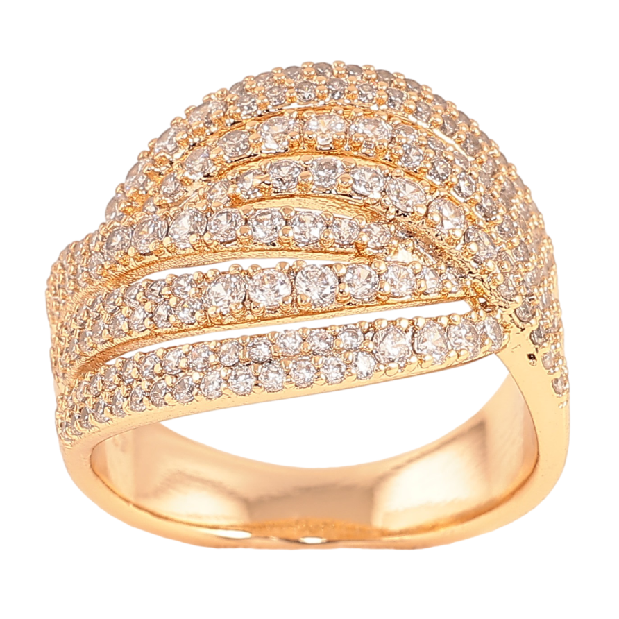 Кольцо Xuping цвет Позолота 18K "Инкрустация кристаллами" фото №1