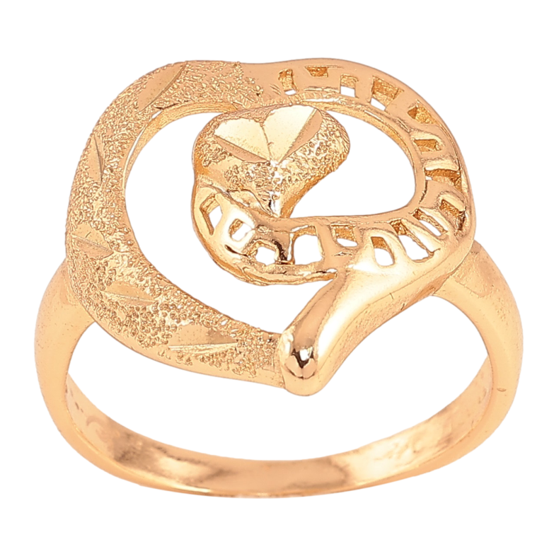 Каблучка Xuping колір Позолота 18K "Візерунок серця" фото №2