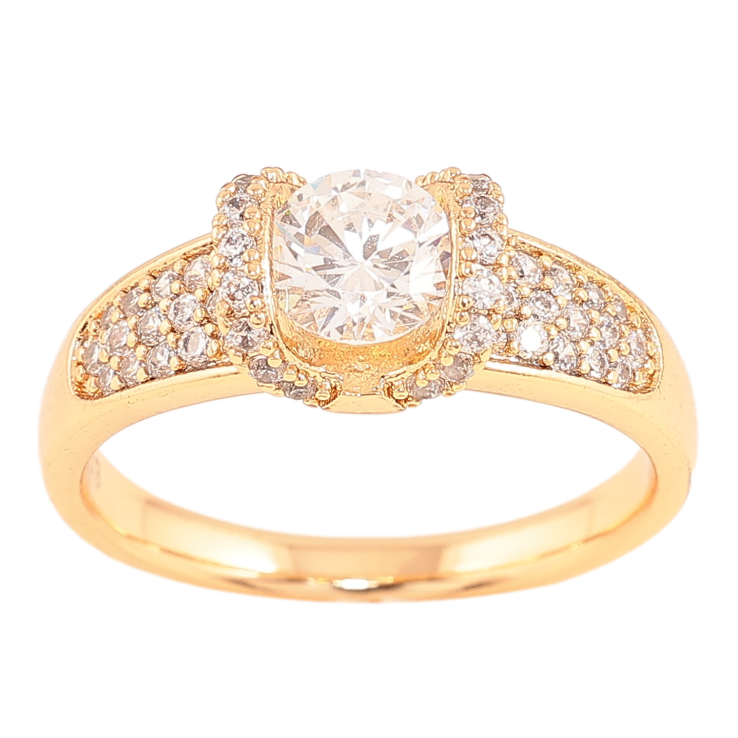 Кольцо Xuping цвет Позолота 18K "Инкрустация кристаллами" фото №16