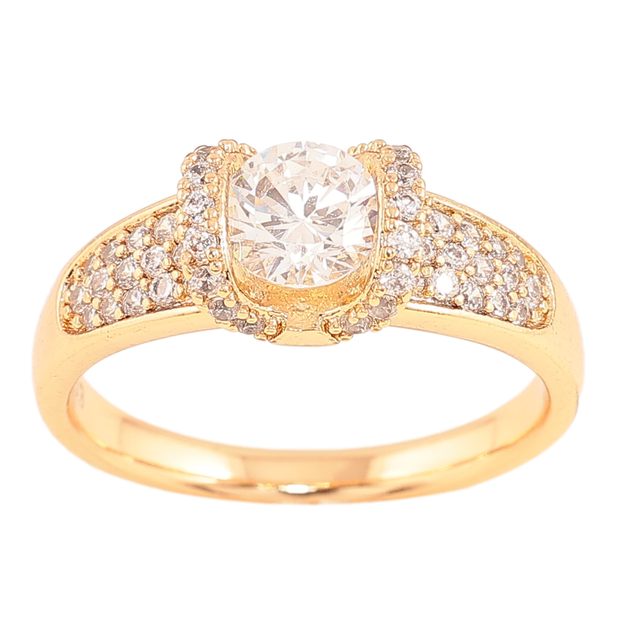 Каблучка Xuping колір Позолота 18K "Інкрустація кристалами" фото №1