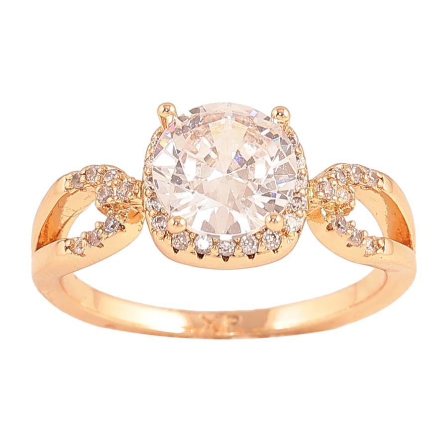 Кольцо Xuping цвет Позолота 18K "Кристальный блеск" фото №1