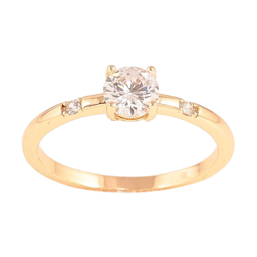 Каблучка Xuping колір Позолота 18K "Кристал" ø 5.5мм фото №1