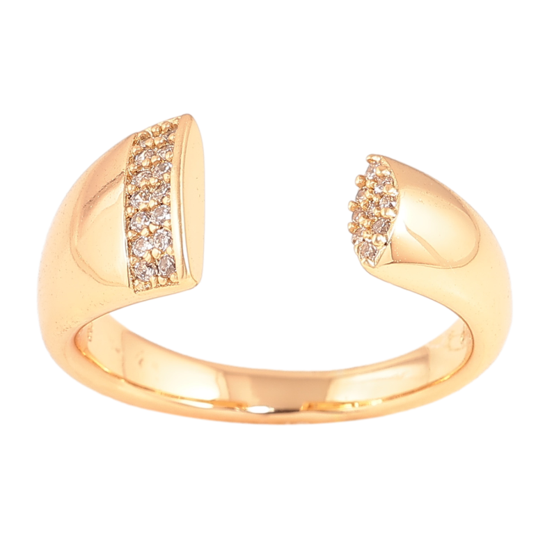 Кольцо Xuping цвет Позолота 18K "Узор с кристаллами" фото №1