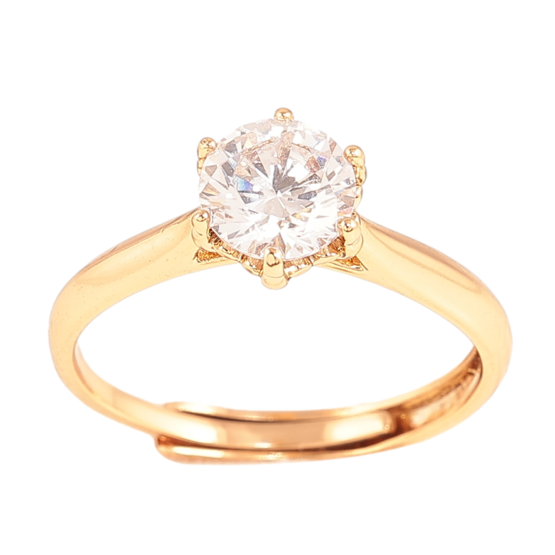 Каблучка Xuping колір Позолота 18K "Кристал" ø 7мм фото №5