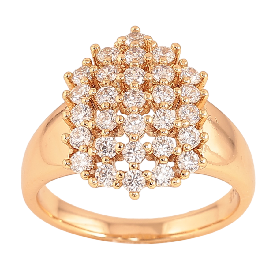 Каблучка Xuping колір Позолота 18K "Інкрустація кристалами" фото №1